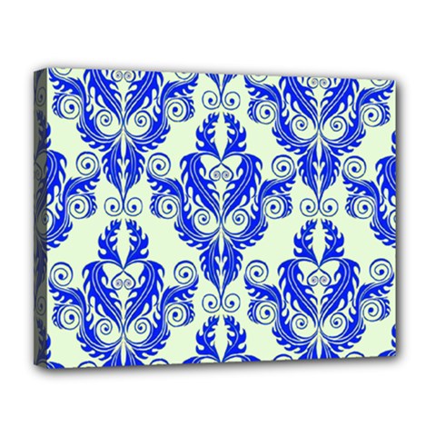Great Vintage Pattern D Canvas 14  X 11  (stretched) by PatternFactory
