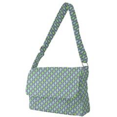 Soft Pattern Aqua Full Print Messenger Bag (l) by PatternFactory