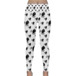 Sketchy Style Black Birds Motif Pattern Lightweight Velour Classic Yoga Leggings