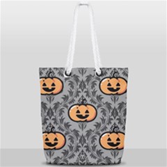 Pumpkin Pattern Full Print Rope Handle Tote (small) by NerdySparkleGoth