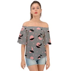 Bat Off Shoulder Short Sleeve Top by SychEva