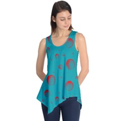Red Drops Sleeveless Tunic by SychEva