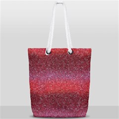 Red Sequins Full Print Rope Handle Tote (small) by SychEva