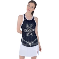 Bnw Mandala Racer Back Mesh Tank Top by MRNStudios
