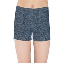 Blue Stripes On Dark Background Kids  Sports Shorts by SychEva