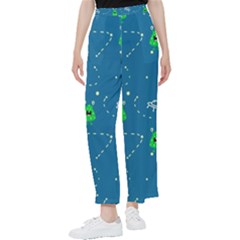 Funny Aliens With Spaceships Women s Pants  by SychEva