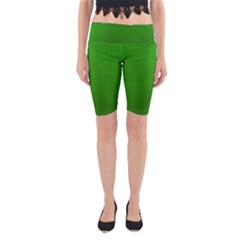 Metallic Mesh Screen 2-green Yoga Cropped Leggings by impacteesstreetweareight