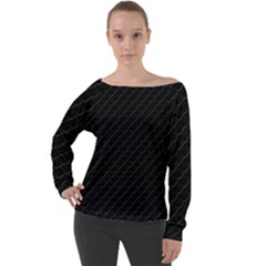 Dragonscale Off Shoulder Long Sleeve Velour Top
