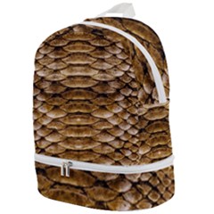 Reptile Skin Pattern 11 Zip Bottom Backpack