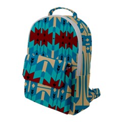 Shapes Rows Flap Pocket Backpack (large) by LalyLauraFLM