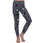 Futuristic Industrial Print Pattern Kids  Lightweight Velour Classic Yoga Leggings