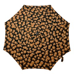 Orange Dandelions On A Dark Background Hook Handle Umbrellas (large) by SychEva