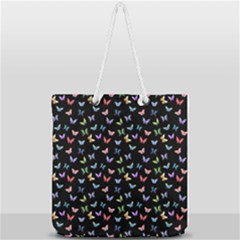 Bright And Beautiful Butterflies Full Print Rope Handle Tote (large) by SychEva