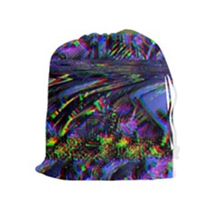 Unadjusted Tv Screen Drawstring Pouch (xl) by MRNStudios