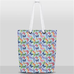 Beautiful Bright Butterflies Are Flying Full Print Rope Handle Tote (small) by SychEva