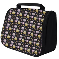 Shiny Pumpkins On Black Background Full Print Travel Pouch (big) by SychEva