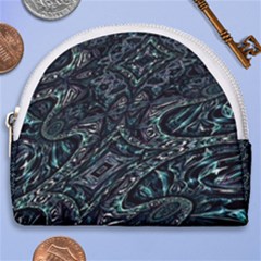 Emerald Distortion Horseshoe Style Canvas Pouch by MRNStudios