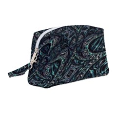 Emerald Distortion Wristlet Pouch Bag (medium) by MRNStudios