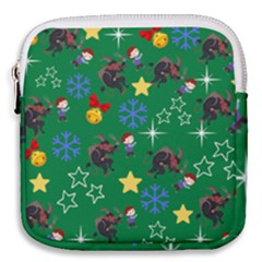 Krampus And Brat Green Mini Square Pouch by NerdySparkleGoth