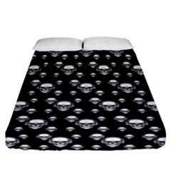 Skullmusician Fitted Sheet (california King Size) by Sparkle