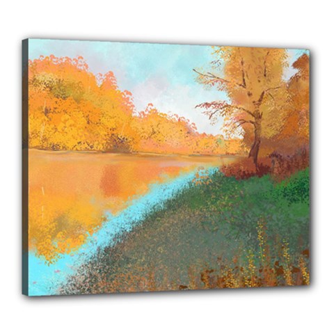 Golden Autumn Canvas 24  X 20  (stretched) by SychEva