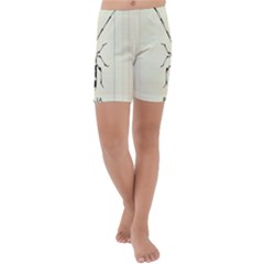 Banded Alder Borer  Kids  Lightweight Velour Capri Yoga Leggings by Limerence