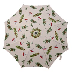 Rowan Branches And Spruce Branches Hook Handle Umbrellas (large) by SychEva