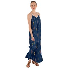 Magic Snowflakes Cami Maxi Ruffle Chiffon Dress by SychEva