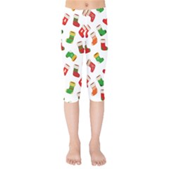 Christmas Socks  Kids  Capri Leggings  by SychEva