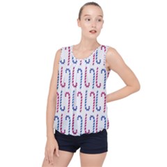 Christmas Candy Bubble Hem Chiffon Tank Top by SychEva
