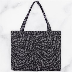 Black And White Modern Intricate Ornate Pattern Mini Tote Bag by dflcprintsclothing
