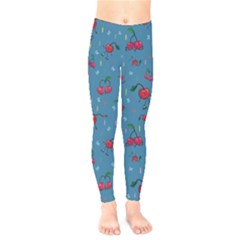 Red Cherries Athletes Kids  Leggings by SychEva
