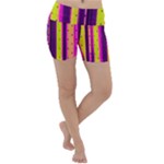 Warped Stripy Dots Lightweight Velour Yoga Shorts