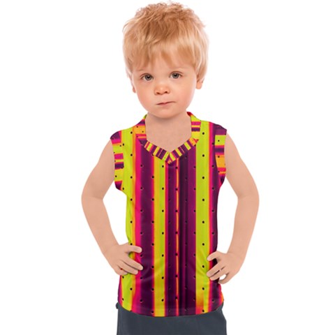 Warped Stripy Dots Kids  Sport Tank Top by essentialimage365