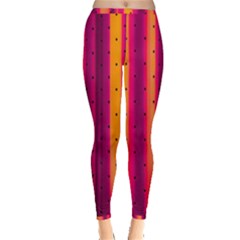 Warped Stripy Dots Inside Out Leggings by essentialimage365