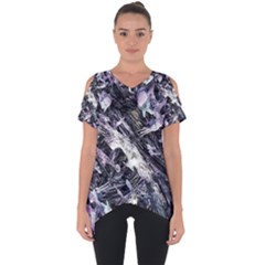 Reticulated Nova Cut Out Side Drop Tee by MRNStudios