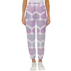 Multicolored Hearts Cropped Drawstring Pants by SychEva