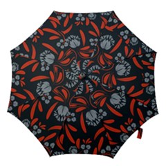 Folk Flowers Print Floral Pattern Ethnic Art Hook Handle Umbrellas (large) by Eskimos