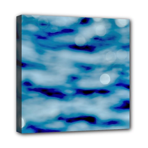 Blue Waves Abstract Series No5 Mini Canvas 8  X 8  (stretched) by DimitriosArt