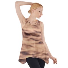 Pink  Waves Abstract Series No5 Side Drop Tank Tunic by DimitriosArt