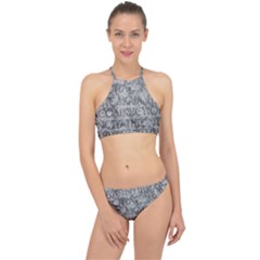 Ancient Greek Typography Photo Racer Front Bikini Set by dflcprintsclothing