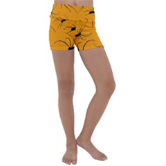Scary Long Leg Spiders Kids  Lightweight Velour Yoga Shorts by SomethingForEveryone