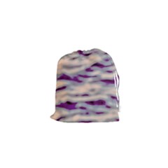 Orange  Waves Abstract Series No1 Drawstring Pouch (xs) by DimitriosArt
