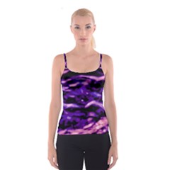 Purple  Waves Abstract Series No1 Spaghetti Strap Top by DimitriosArt
