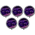 Purple  Waves Abstract Series No1 Mini Round Pill Box (Pack of 5) View1