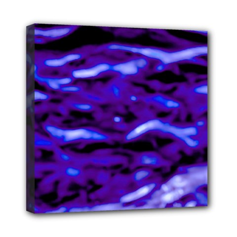 Purple  Waves Abstract Series No2 Mini Canvas 8  X 8  (stretched) by DimitriosArt