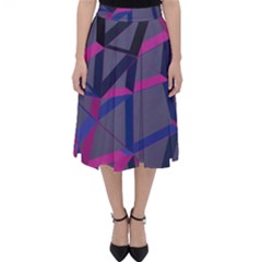 3d Lovely Geo Lines Classic Midi Skirt by Uniqued