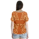 Abstract pattern geometric backgrounds   V-Neck Flutter Sleeve Top View2