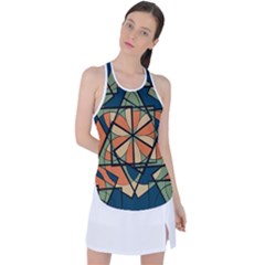 Abstract Pattern Geometric Backgrounds   Racer Back Mesh Tank Top by Eskimos