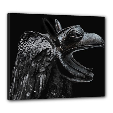 Creepy Monster Bird Portrait Artwork Canvas 24  X 20  (stretched) by dflcprintsclothing